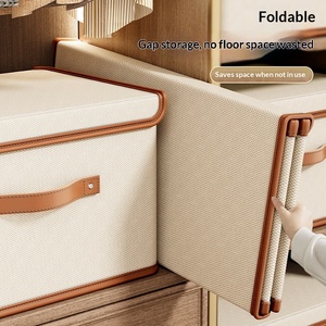 Caja de Almacenamiento de Ropa de Tela Oxford Plástica con Panel Hueco, Diseño Moderno, Lavable, Gran Capacidad, Tapa de una Pieza, Organizador Plegable - Product Image 4
