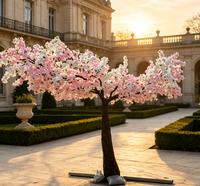 Guirlande de glycine blanche artificielle pour décoration de mariage en gros, fleurs de cerisier suspendues au plafond