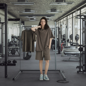 オーバーサイズ カジュアル 欧米風 Tシャツ 綿100% 180グラム ニット生地 無地 ユニセックス - Product Image 5