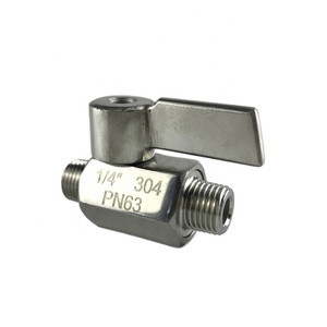 スイング用ミニステンレス鋼ボールバルブ1/8 ~ 1/2 BSP NPT男性用手動電源OEMカスタマイズ可能 - Product Image 3