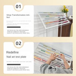 Tableau de Présentation de Salon Personnalisable pour Fournitures d'Onglerie Usine, Présentoir d'Échantillons Magnétique pour Vernis à Ongles et Gel - Product Image 3