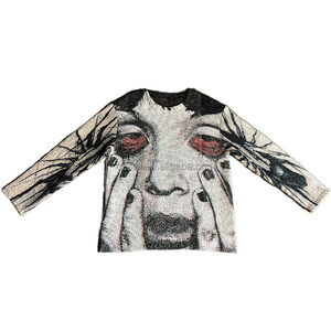 Vêtements de tapisserie de bonne qualité Streetwear pour hommes de grande taille pulls pour hommes en coton et polyester épais - Product Image 6