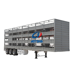 Semi-<span class=keywords><strong>remorque</strong></span> d'exportation personnalisée pour bétail, 3 essieux, avec clôture, pour le transport de bovins et de moutons, <span class=keywords><strong>vente</strong></span> directe usine - Product Image 1