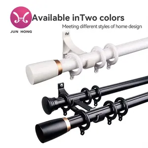 Hot Sale Manufacturer Satin Metal Custom Material Window Curtain Poles Stand Pipe Rod For Curtain