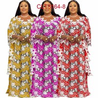 Robe africaine grande taille pour femmes, Boubou en dentelle, Dashiki, Kaftan, nouvelle collection