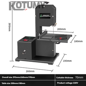 Sierra de cinta pequeña para carpintería doméstica, sierra de banco, máquina de corte multifuncional para madera - Product Image 3