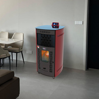 Brûleurs à biomasse en particules de bois d'intérieur en acier moderne avec fonction de chauffage et garantie de 3 ans pour installation autonome en villa