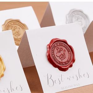 Stiker Segel Lilin Logo Khusus 3D Weeding Terima Kasih Stiker Lilin Logo 3.5 Cm Ukuran Botol Surat Lilin Segel untuk Amplop - Product Image 2