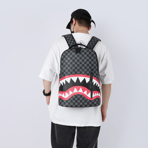 Sac à dos noir de couleur unie pour hommes, sac de voyage de grande capacité 36-55L, Style Street, utilisation quotidienne, printemps 2022 - Product Image 3