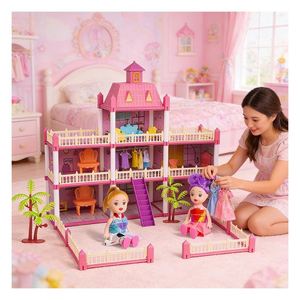 Juego de Muebles para Casa de Muñecas, Miniatura de Plástico, Juguete DIY con Figuras - Product Image 5
