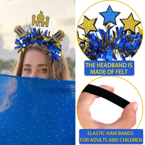 Ramadan Festival fascia per capelli con <span class=keywords><strong>stella</strong></span> e nastro lunare copricapo decorativo festa della luna abito da festa Glitter <span class=keywords><strong>stella</strong></span> Ramadan fascia per capelli - Product Image 5