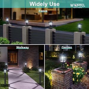 Lámpara Solar LED para Poste, 6000K, Encendido/Apagado Automático, Impermeable, con Base de Montaje en Poste, para Carreteras, Jardines y Paisajes, Lámpara Decorativa para Exteriores - Product Image 5