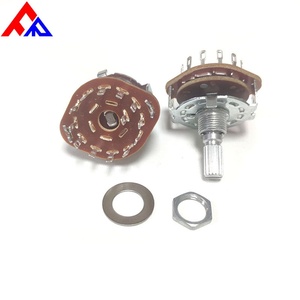 Interruptor de selección de alta estabilidad de 1 polo, 2 polos, 2/3/4/5/6/7/8/9/10/11/12 posiciones e interruptor giratorio DC30V 0.5A 500V 1P6 - Product Image 6