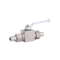 Robinet à tournant sphérique soudé bout à bout en acier inoxydable 304 contrôle hydraulique haute pression filetage externe puissance manuelle pour l'eau-OEM