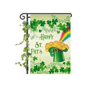 Großhandel <span class=keywords><strong>2026</strong></span> Neuer Stil 12x18 Zoll Lagerbestand 30x45cm Doppelseitige Sublimations-<span class=keywords><strong>St</strong></span>. Patrick's Day Gartenflagge - Product Image 4