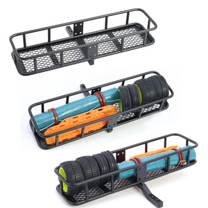 Piezas de coche <span class=keywords><strong>RC</strong></span> 1/10: Parachoques trasero metálico, soporte para rueda de repuesto, gancho, accesorios de mejora para camiones <span class=keywords><strong>RC</strong></span> de escalada SCX10 TRX4 TRX6 <span class=keywords><strong>D90</strong></span> - Product Image 1