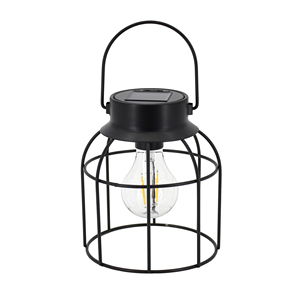 Linterna Solar de Metal <span class=keywords><strong>para</strong></span> Exteriores, Luz Colgante con Bombilla LED de Filamento, IP44, Impermeable, Fácil Instalación, Decoración de Jardín <span class=keywords><strong>para</strong></span> Patio - Product Image 5