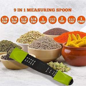 Cuchara Medidora Ajustable de Plástico de Doble Extremo, Cuchara Medidora con Escala Ajustable para Hornear y Cocinar con Polvo, en Oferta - Product Image 2