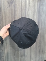 Gorra de Béisbol Deportiva de Gamuza Negra de Lujo con Pedrería, Bordado a Mano, Diseño Personalizado con Patrón Cruzado e Imagen en Relieve para Hombre y Mujer