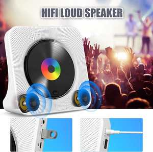 Lecteur CD portable mural personnalisé en usine avec son Bluetooth, haut-parleur intégré, lecteur de musique rechargeable pour l'étude, la maison et l'extérieur - Product Image 3
