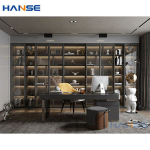 Personalizzato casa soggiorno di stoccaggio scaffale librerie armadio design moderno camera da letto semplice grigio muro libreria in legno - Product Image 1