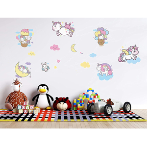 Autocollants muraux <span class=keywords><strong>licorne</strong></span> créatifs amovibles en PVC Myway pour chambre d'enfant, chambre à coucher, salon, décoration de la maison - Product Image 3