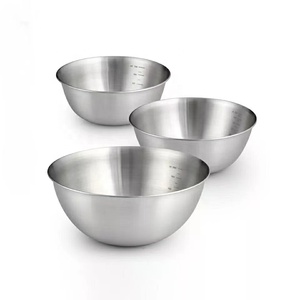 Alta Qualidade Coreano Aço Inoxidável Saladeira Tigela De Mistura De Metal Polido Conjunto para Camping Incluindo Embalagem Da Caixa - Product Image 1