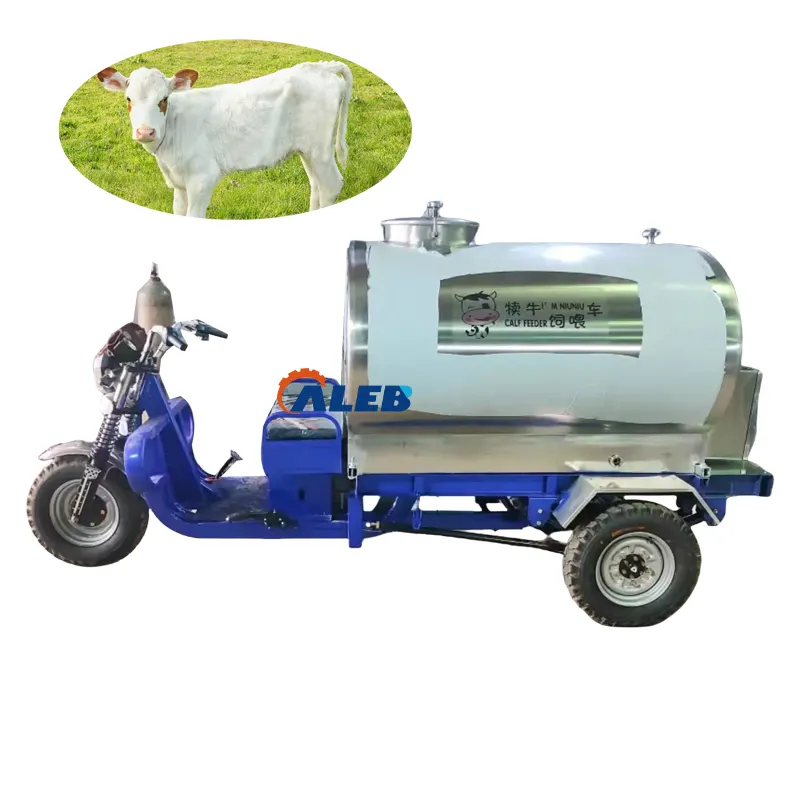 easy to operate multi-functional animal husbandry calf feeder milk machine electric three wheels quantitative milk cart