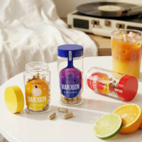 Nouvelles bouteilles en verre hermétiques de 100 ml, 120 ml, 140 ml avec couvercle à vis, pots à pilules et capsules pour l'emballage de poudres de vitamines et de produits de santé