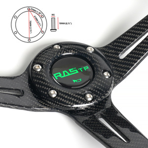 Volante de Fibra de Carbono RASTP de 345 mm y 3 Radios para Modificación de Autos Deportivos de Carreras - Product Image 5