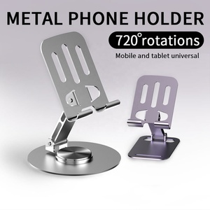 Phổ 360 rotatatedesk điện thoại di động chủ đứng hợp kim nhôm điện thoại di động chủ đối với <span class=keywords><strong>iPhone</strong></span> 720 độ xoay biểu tượng tùy chỉnh - Product Image 2