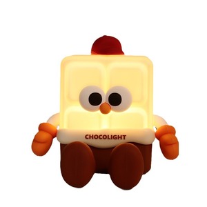 Chocolight Chocolate Night Light <b>Square</b> <b>Tap</b> Control Warm White LED Kids Bedside Lamp Desk Decor - Product Image 2