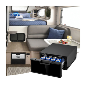 Chất lượng cao 23L nhỏ RV Tủ đông 12V Tủ lạnh mini với máy nén nhựa được xây dựng trong ngăn kéo tủ lạnh cho xe tải sản xuất nước đá - Product Image 1