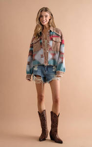 <span class=keywords><strong>Chaqueta</strong></span> de mezclilla Azteca para <span class=keywords><strong>mujer</strong></span>, prendas de vestir tejidas de estilo de moda, superventas en el mercado de América, invierno, nuevo - Product Image 5