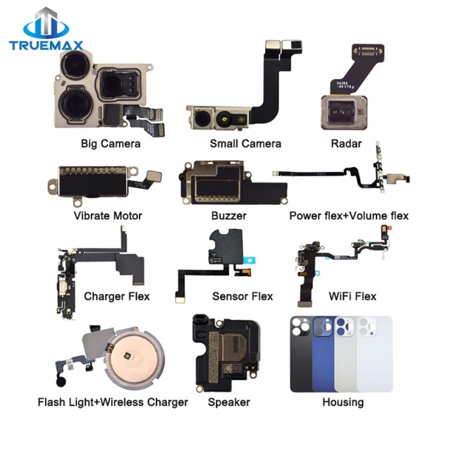 For iphone 16 Pro Max 15 14 13 Mini 12 11 Xs Xr X Mobile Phone Parts Motherboard Flex Cable Lcd Screen Camera Housing Back Cover