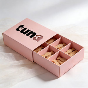 Caja de Cartón Personalizada para Pasteles, Galletas, Postres, Macarons, Bocadillos, Dulces, con Separador Interior - Product Image 1