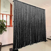 Rideaux en velours modernes de luxe, draperies élégantes pour toile de fond de mariage, décoration de fond de fête intérieure/extérieure, ensemble de draperies à tringle