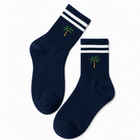 Chaussettes unisexes respirantes de haute qualité avec logo brodé personnalisé