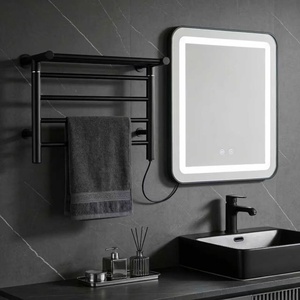 Sèche-serviettes mural chauffant en acier inoxydable blanc avec fibre de carbone, étanche IPX6, 45W, prise européenne, pour salle de sport - Product Image 5