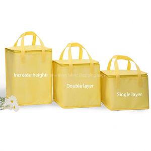 Bolsa Térmica para Llevar Comida, OEM ODM, de Papel de Aluminio y Tela No Tejida, Gruesa y Aislada, Bolsas Personalizadas para Llevar Comida - Product Image 4