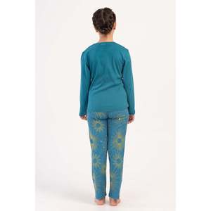 KIZ COCUK INTERLOK O YAKA UZUN KOL ETEGI OVAL PIJAMA TAKIM(7-8/13-14) - สีน้ำมัน - สีน้ำมัน - Product Image 4