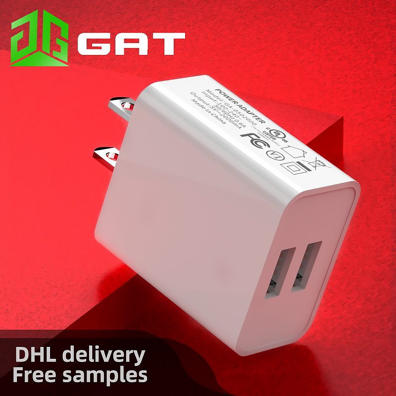 5 в 2 А 2 USB американский стандарт UL FCC сертифицированное настенное зарядное устройство с двумя USB-портами для США высококачественное зарядное устройство для мобильного телефона