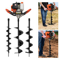 Tarière de sol portable 52cc pour usage industriel/DIY, machine de forage de puits, moteur 72cc/63cc, en métal