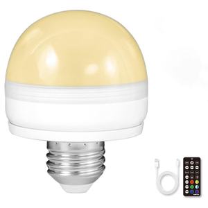 Bombilla LED Recargable de 40W E26 con Control Remoto, 4 Temperaturas de Color y Carga Desmontable - Product Image 1