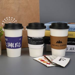 Manga de Papel para Vasos de Café Personalizada con Logotipo, Vasos de Papel para Café - Product Image 6