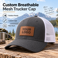 Casquette de camionneur Snapback en tissu maillé respirant pour les amateurs de plein air