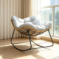 Fauteuil à bascule, chaise inclinable, chaise en rotin pour la maison, le jardin, le salon, le balcon, chaise à bascule de loisirs d'extérieur, chaise de jardin