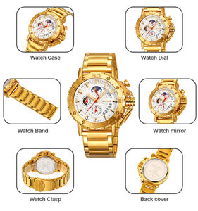 Skmei 9344 Luxe Charme Rvs Band Legering Quartz Analoog Horloge 3bar Waterbestendig Zakelijk Stijl Horloge - Product Image 4