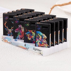 Encendedor de Cigarrillos Personalizado con Diseño de Palanca, Encendedor de Cigarros Metálico a Prueba de Viento con Llama de Chorro, Elegante Encendedor de Gas Recargable - Product Image 6