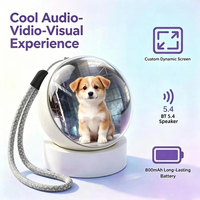 Badge numérique en cristal F X3, vente en gros, broche lumineuse rechargeable, personnalisation par téléchargement de photo, cadeau pour sac à dos, OEM ODM, commande en gros